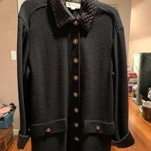 St. John by Marie Grey black knit jacket